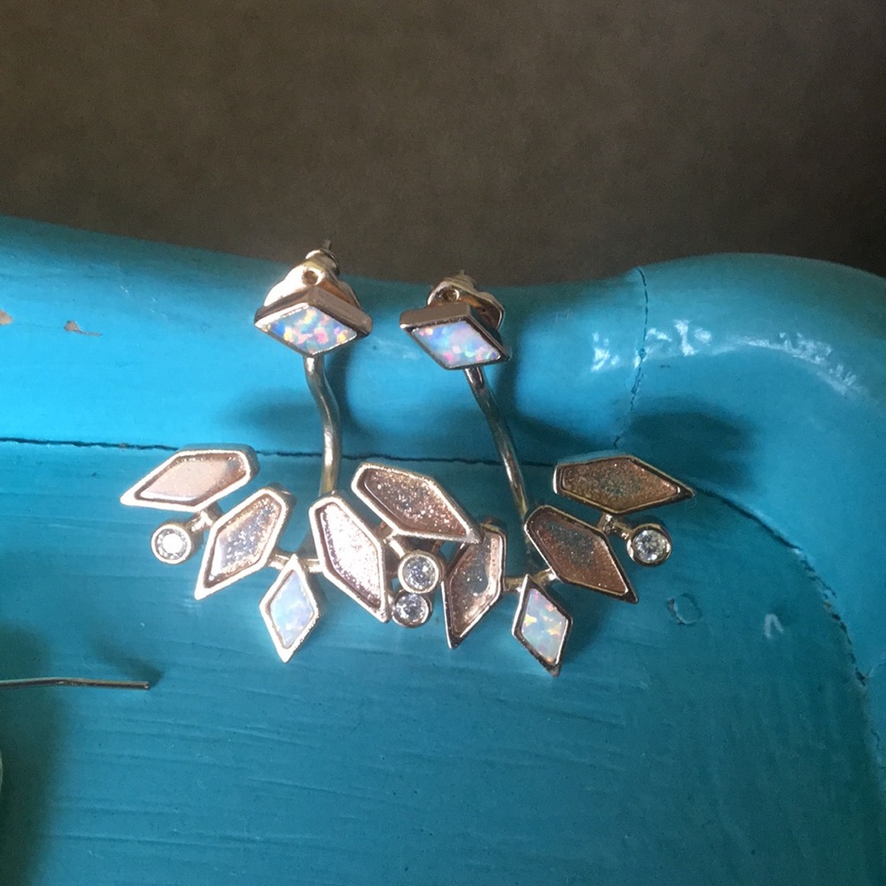 Opal drop earrings